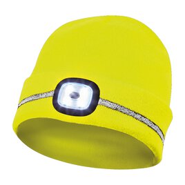 Haube LED mit Reflektionsstreifen gelb