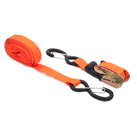 Zurrgurt zweiteilig 5m, 25 mm, EN 12195-2, 350 daN, Sicherheitshaken