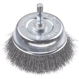 Topfbürste, HSS Stahldraht, gewellt, Ø 75 mm, fein