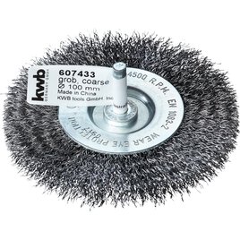 Scheibenbürste, HSS Stahldraht, gewellt, Ø 100 mm, grob