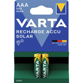2 Akku-Batterien RECHARGE ACCU Solar AAA 550 mAh