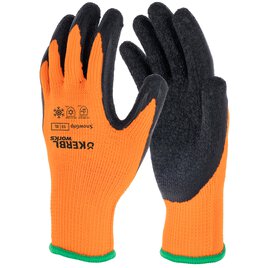 Winterhandschuh SnowGrip Gr. 11/XXL Strickhandschuh Latex, orange