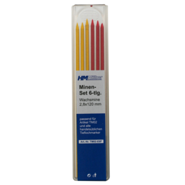 Farbminen-Set 6-tlg. 3x Gelb und 3x Rot