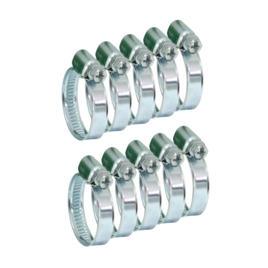10 Schlauchklemmen 20 - 32 mm