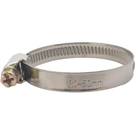 10 Inox-Schlauchklemmen 35 - 50 mm